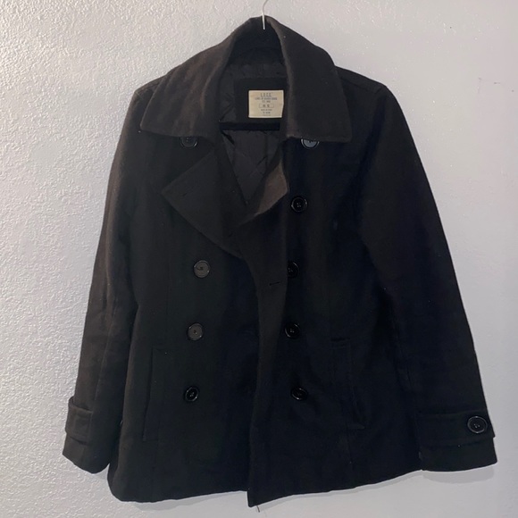 H&M Black Pea Coat - Picture 3 of 5